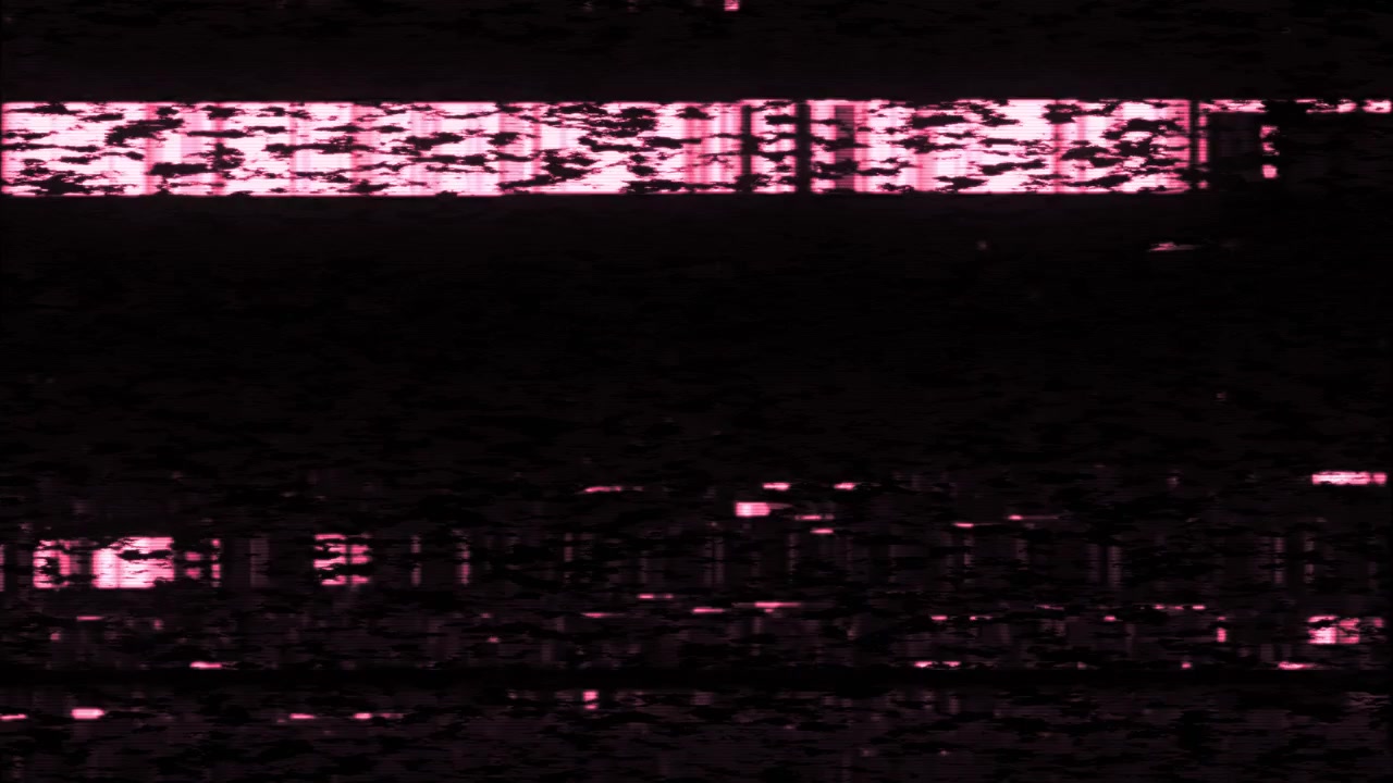 Effetto Glitch Rosa Astratto e Rumore Digitale Statico