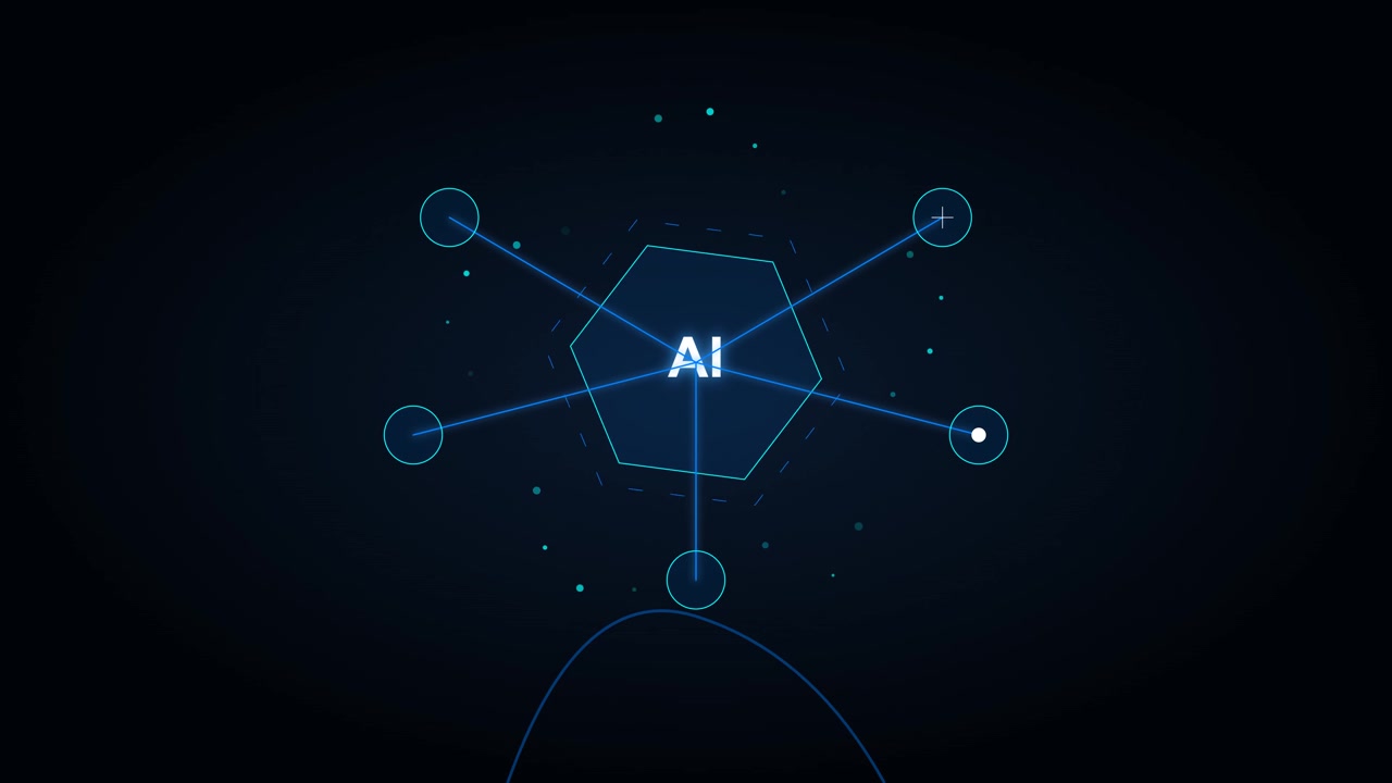 Digital Artificial Intelligence Network Graphic Animation