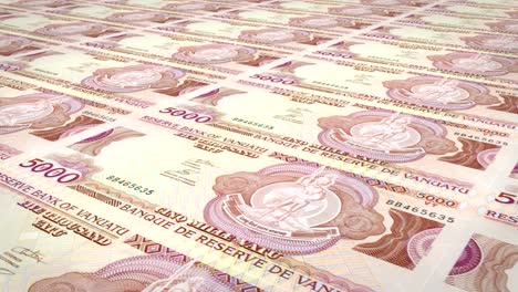 billetes de cinco mil vanuatuanos vatu de vanuatu, dinero en efectivo, bucle