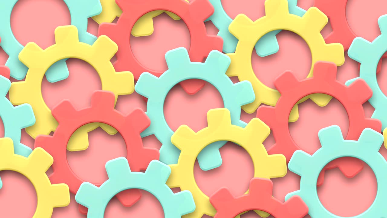 fondo de movimiento de los engranajes de rotación