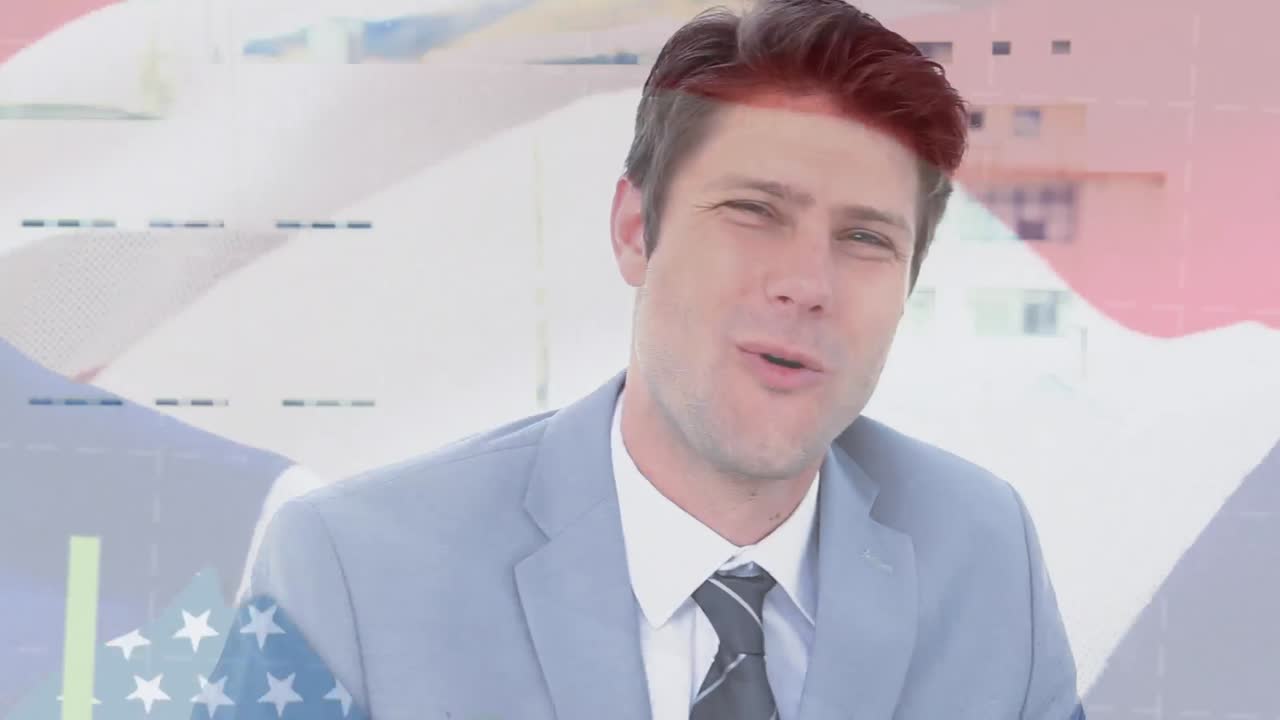 미국 국기 애니메이션: 카우카스 사업가