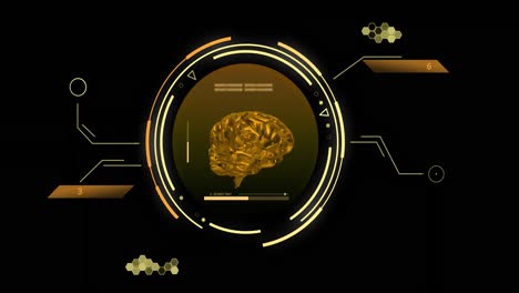 Animation-of-scopes-and-scientific-data-processing-with-human-brain-over-black-background