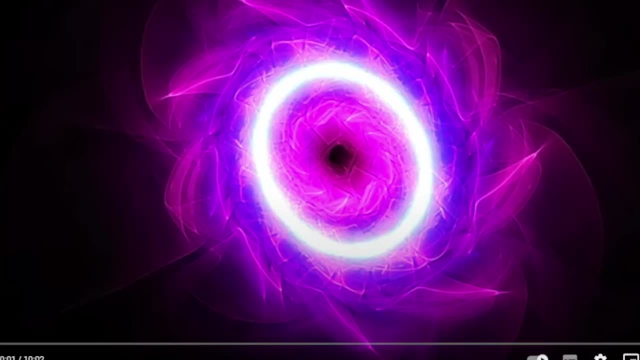 video de movimiento de círculo blanco abstracto en ondas púrpuras