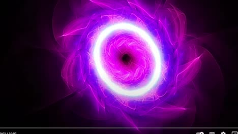 motion video of abstract white circle in purple waves