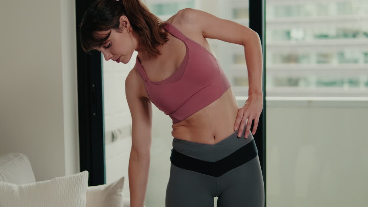 Young Woman Doing Fitness At Home