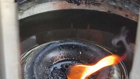 burning incense at a religious site