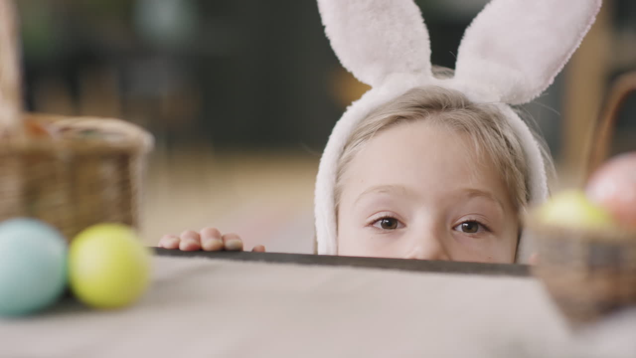 Cute Boy in Bunny Eats Headband