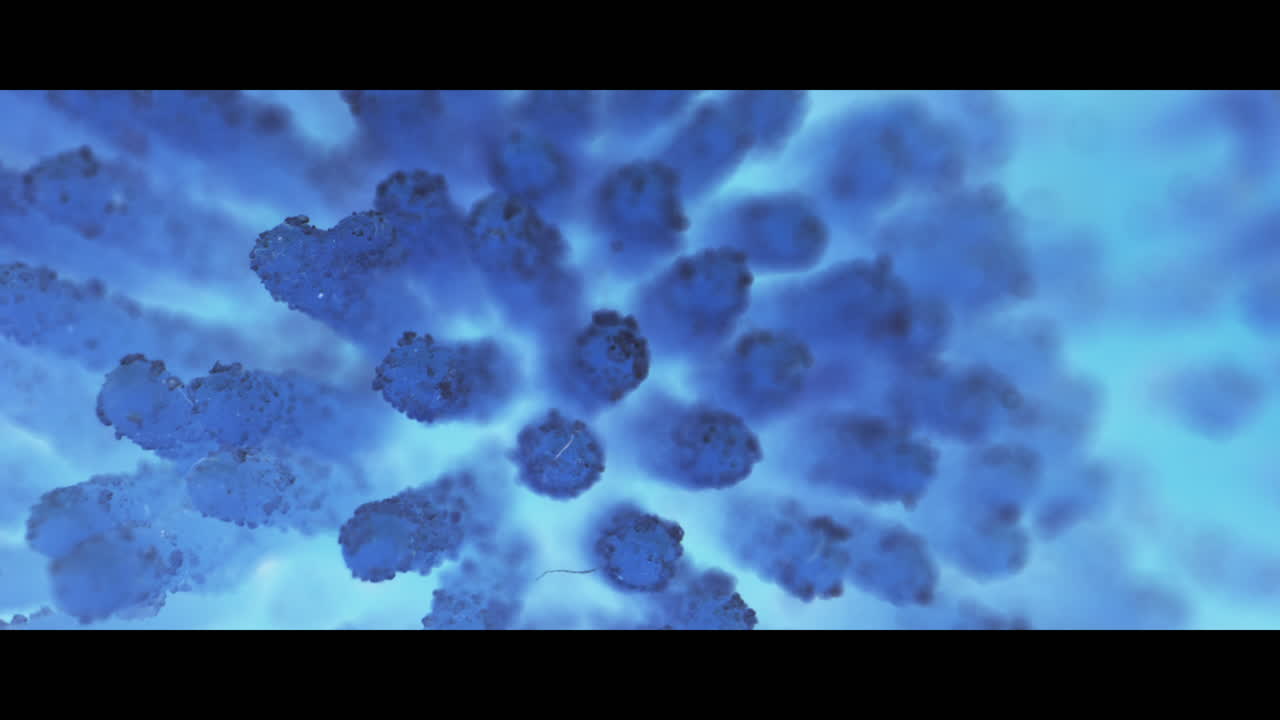 Abstract Microscopic Bacteria and Viruses