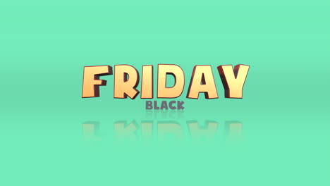 playful shades: black friday cartoon text on gradient