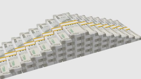 veel geld, bankbiljetten van 500 indiase rupees, stapels geld.