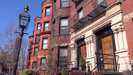 establishing shot of apartments and streets in downtown boston massachusetts 3