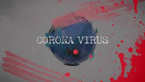 Animación-Del-Globo-Sobre-El-Texto-Del-Virus-Corona