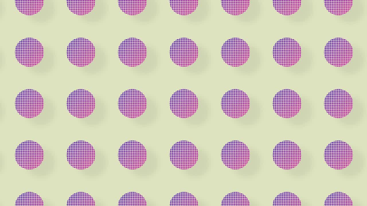 Pattern of geometric shapes in retro, memphis 80s 90s style. Animated vintage abstract background. Seamless pop art design. 4K video motion