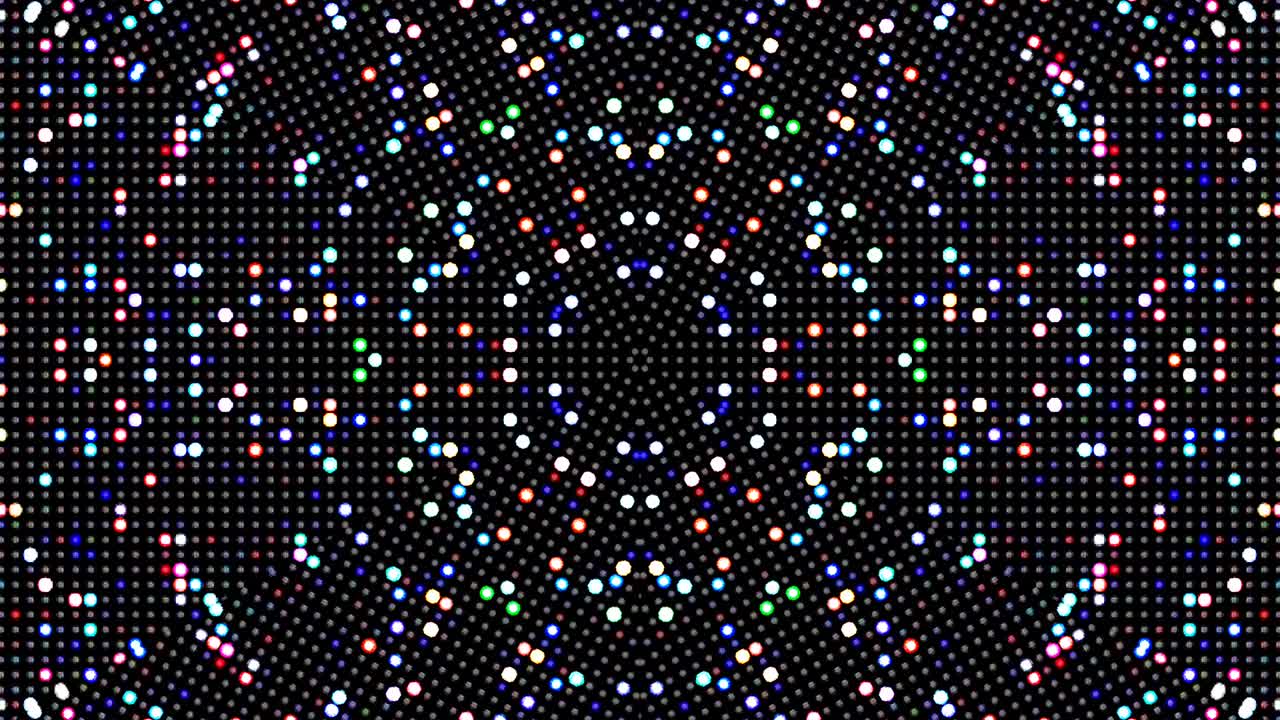 아름답고 추상적인 칼레도스코프, 빛나는 빛, 미묘한 움직임을 조절하는 빛.