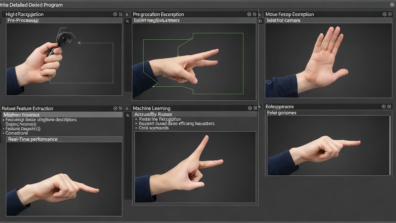 Exploring Interactive Gesture Recognition Techniques: From Robust Feature Extraction to Error Handling in Machine Learning Applications