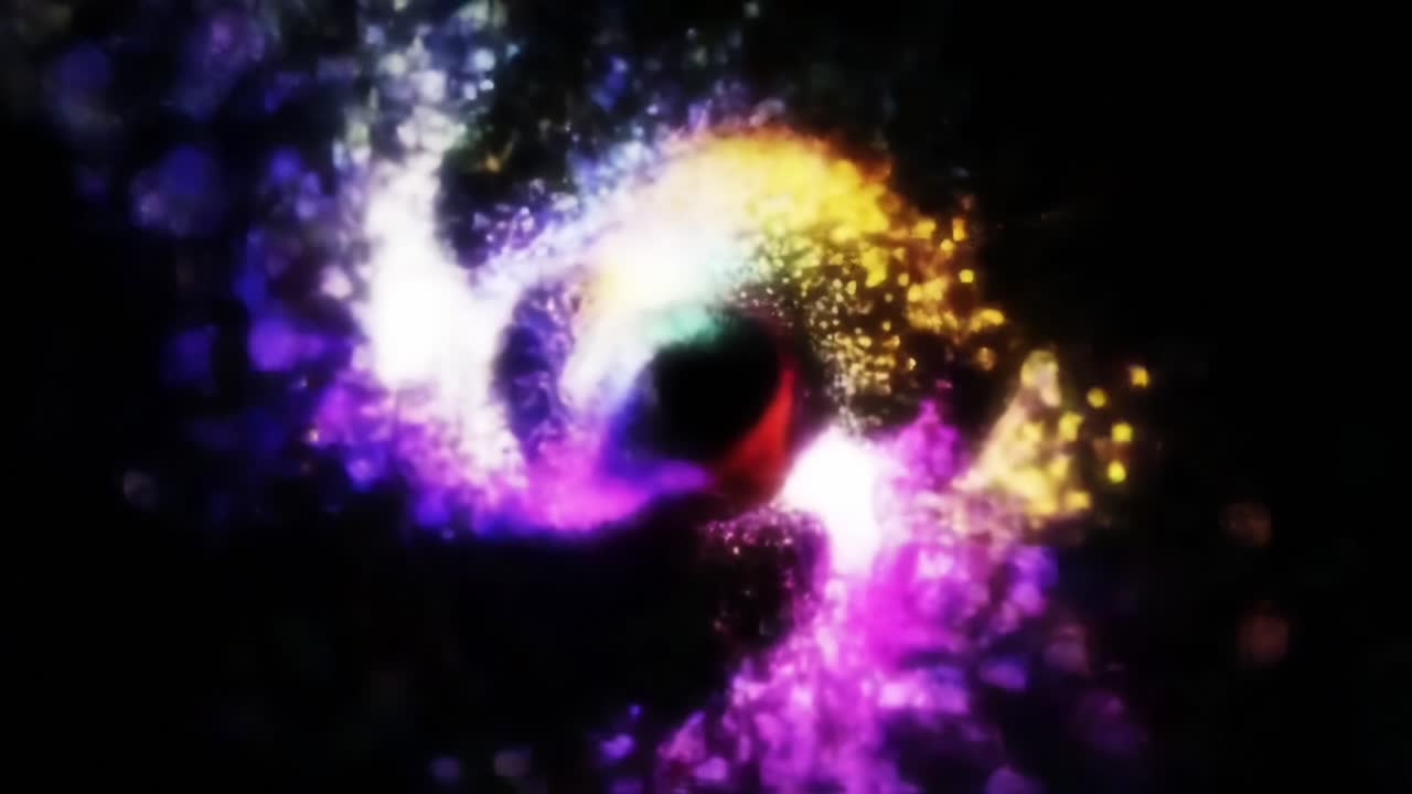 A Journey through a Vibrant Cosmic Spiral: Exploring the Visual Splendor of Colorful Light Patterns and Swirling Energies in a Hypnotic Universe