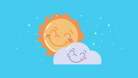 comic sun and cloud characters