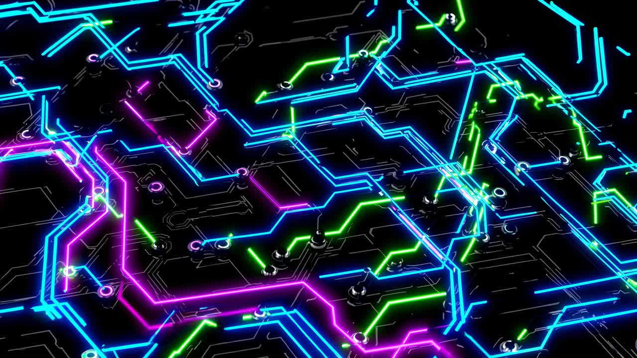 Neon Circuit Board