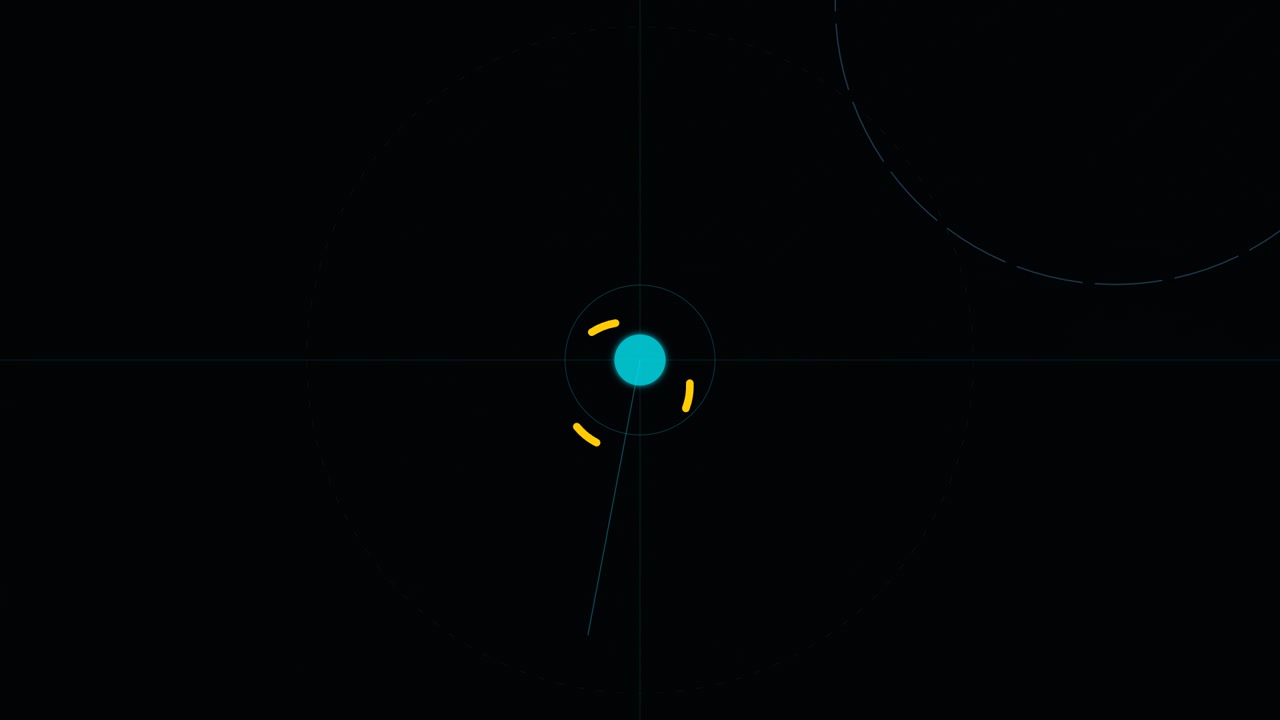 Abstract Motion Graphics Featuring Rotating Circular Elements and Lines