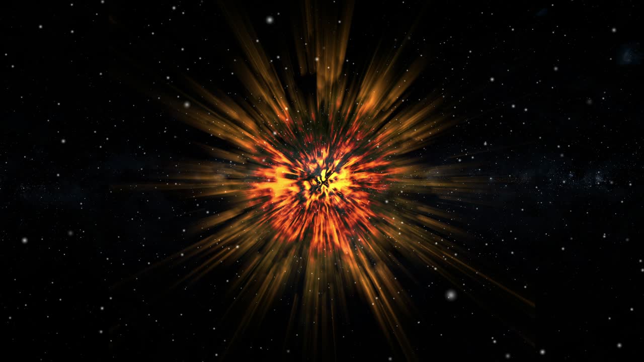 fondo de bucle de estallido de estrellas abstracto. escena de estrellas o espacio