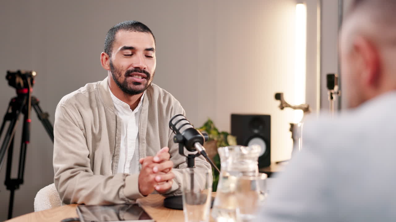 Podcast interview with two men