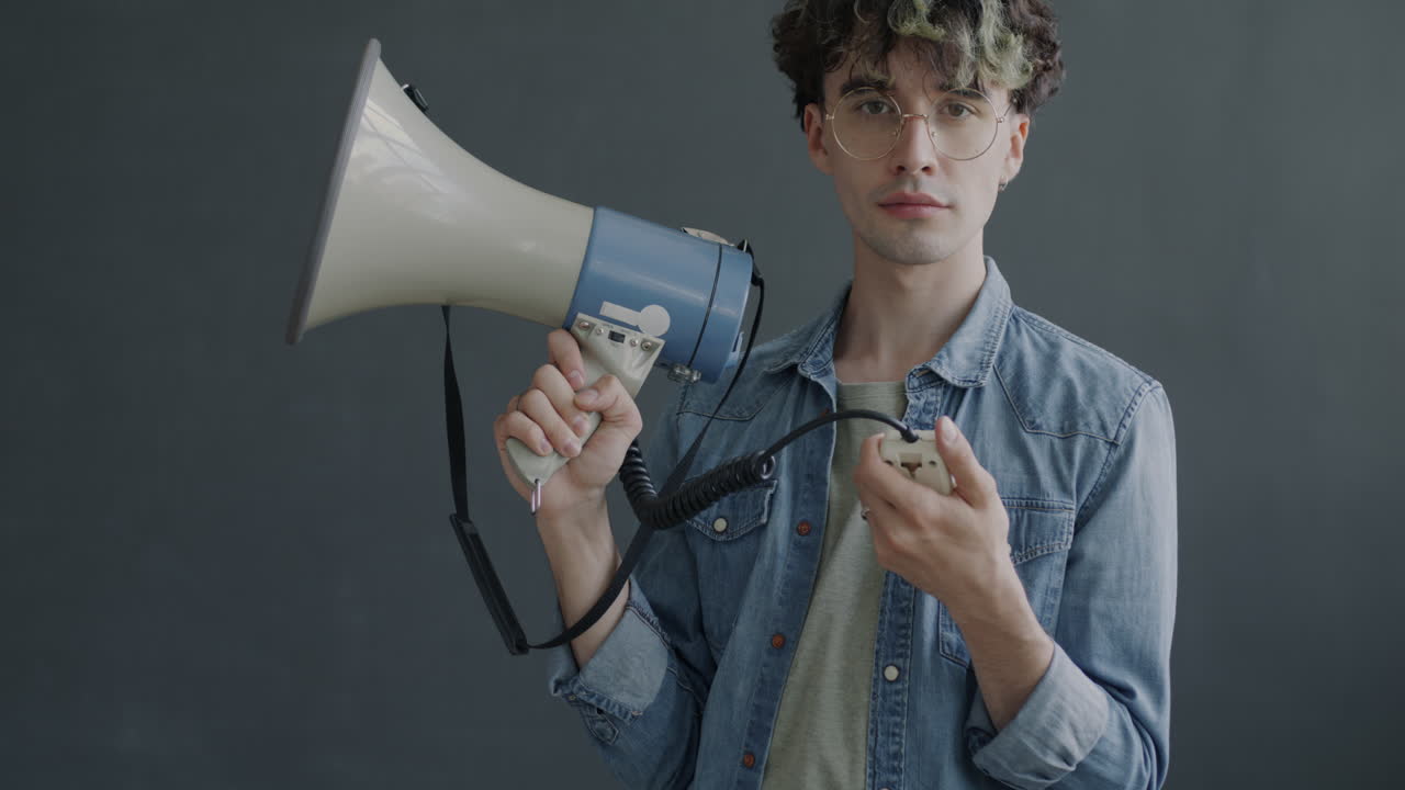 Young Person with Megaphone