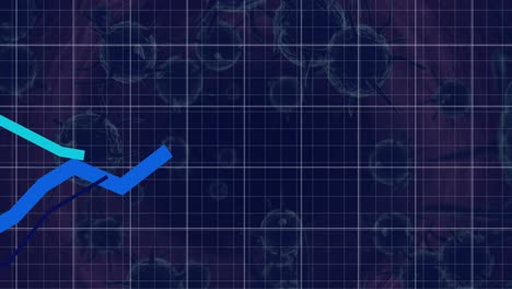 animación del procesamiento de datos sobre las células del virus