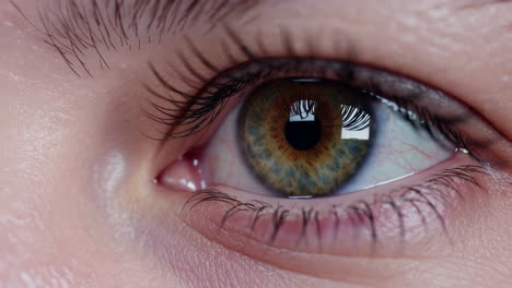 primer plano del ojo de una mujer.