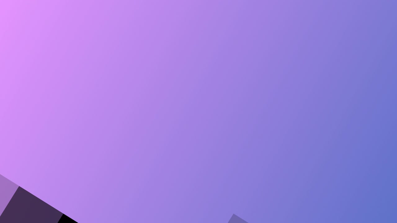 Abstrakt motion graphics med lilla rektangulære former på sort baggrund