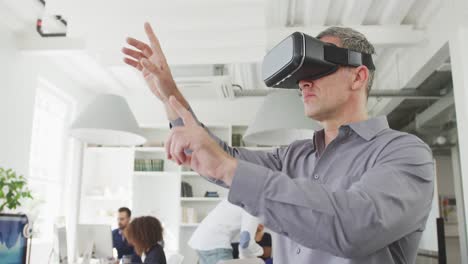 business man with a virtual headset