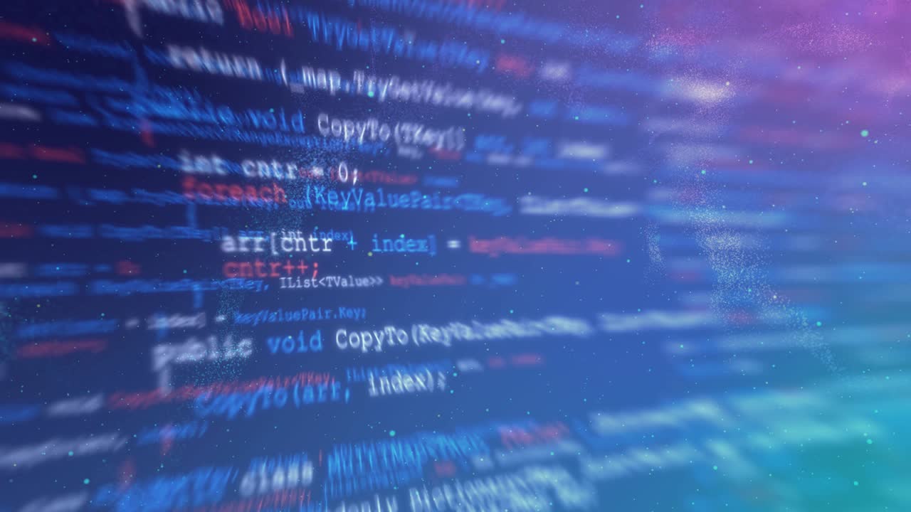 el fondo de la tecnología digital en la realidad virtual. gráfico de movimiento 4k de bucle sin costuras.