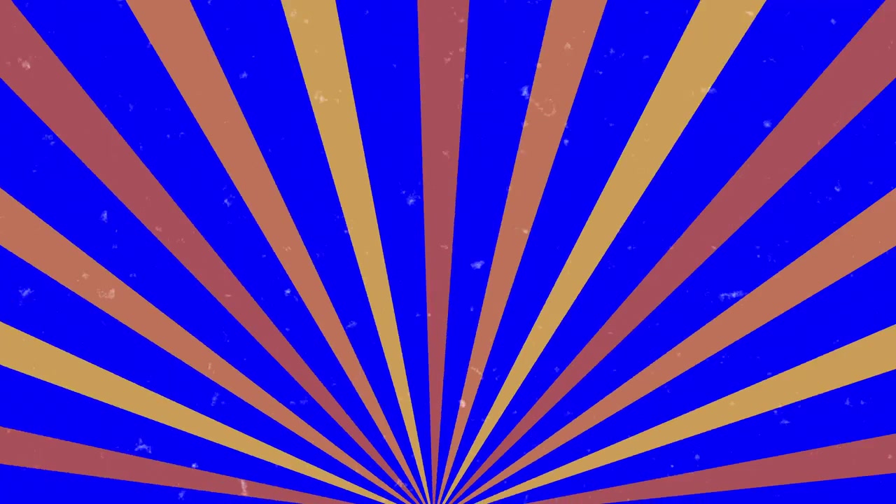Looping Retro Sunburst Background with Grunge Texture and Radial Stripes