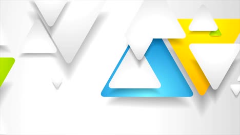 hi-tech geometric abstract video animation with paper triangles
