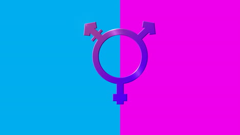 transgender symbol on pink and blue background