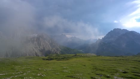 national nature park tre cime in the dolomites alps. beautiful nature of italy.