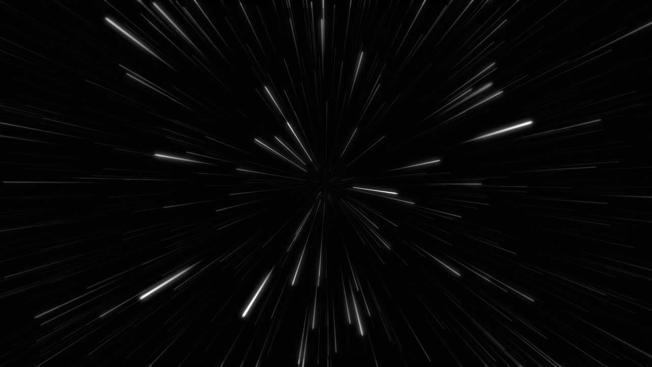 Abstract glow neon lines and stripes. Neon white particles animation. Retro futuristic background. Abstract background with animation flying neon glowing stripes loop