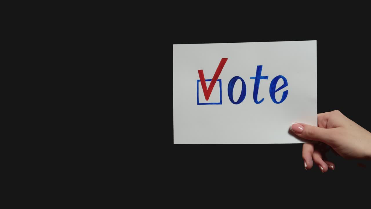 투표 서명 선거 의무 손 운동 체크 마크