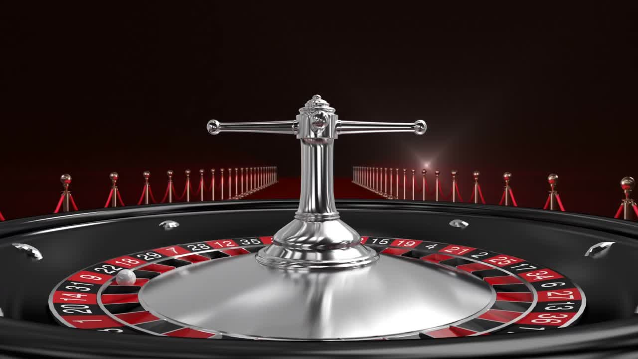 el tablero de ruleta en el video de la alfombra roja