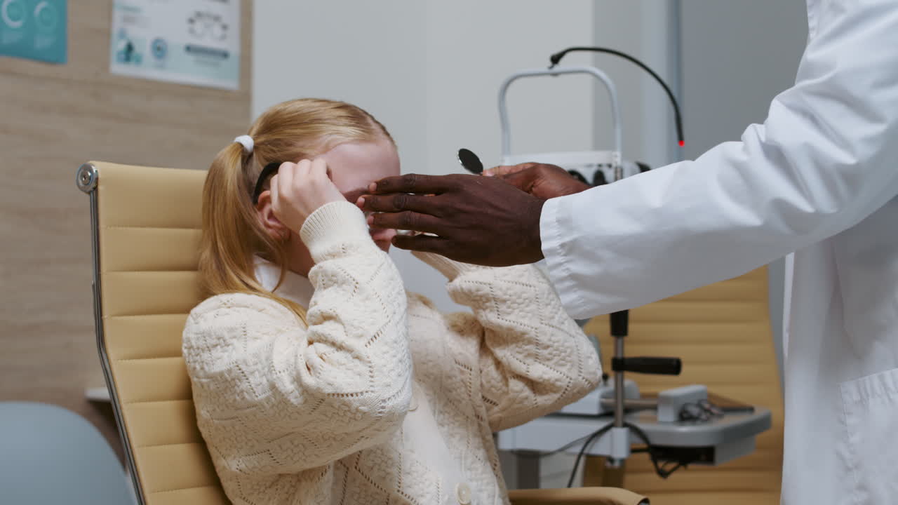 Girl in the ophthalmologist