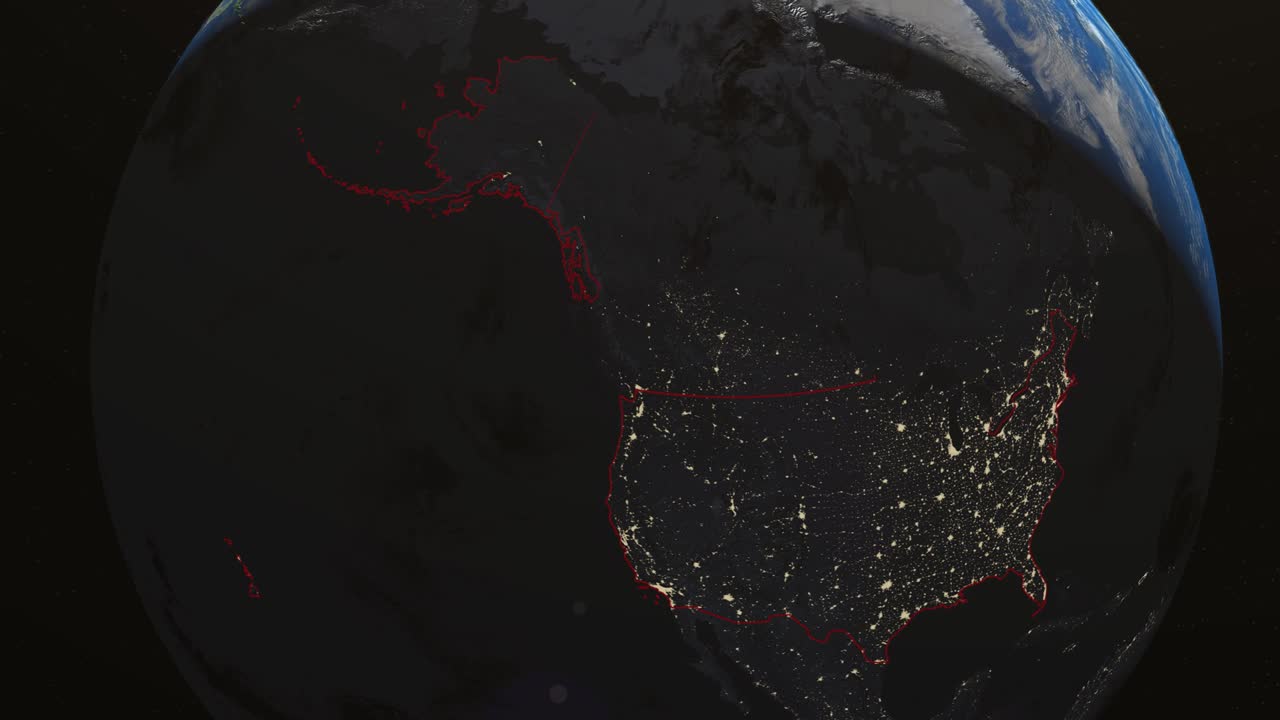 Erde USA West Virginia Nacht