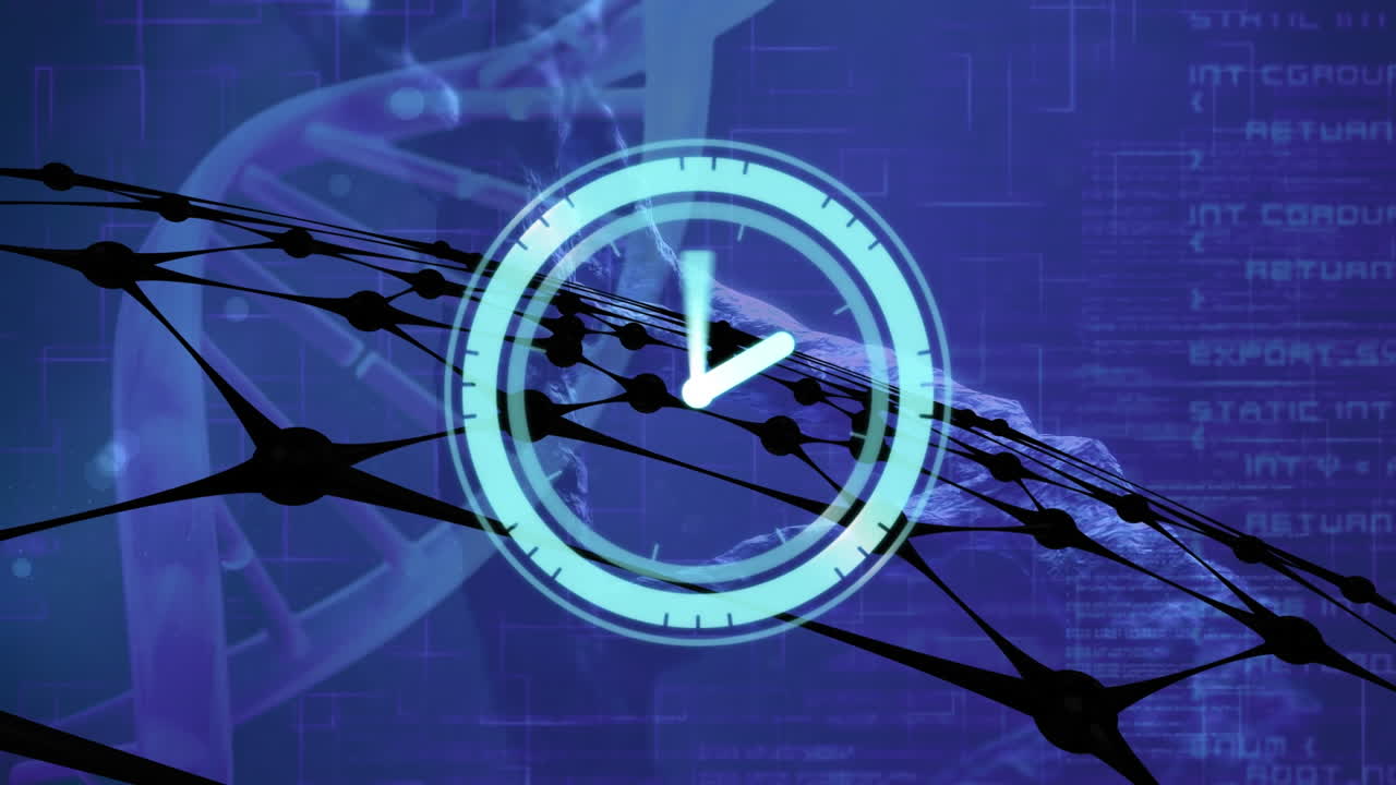 Animation of clock over science data processing