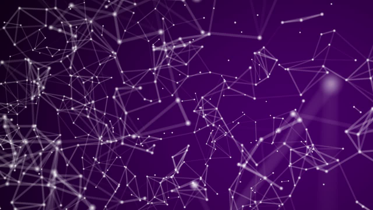 Purple Plexus style technology video background screensaver Seamless Loop 4K