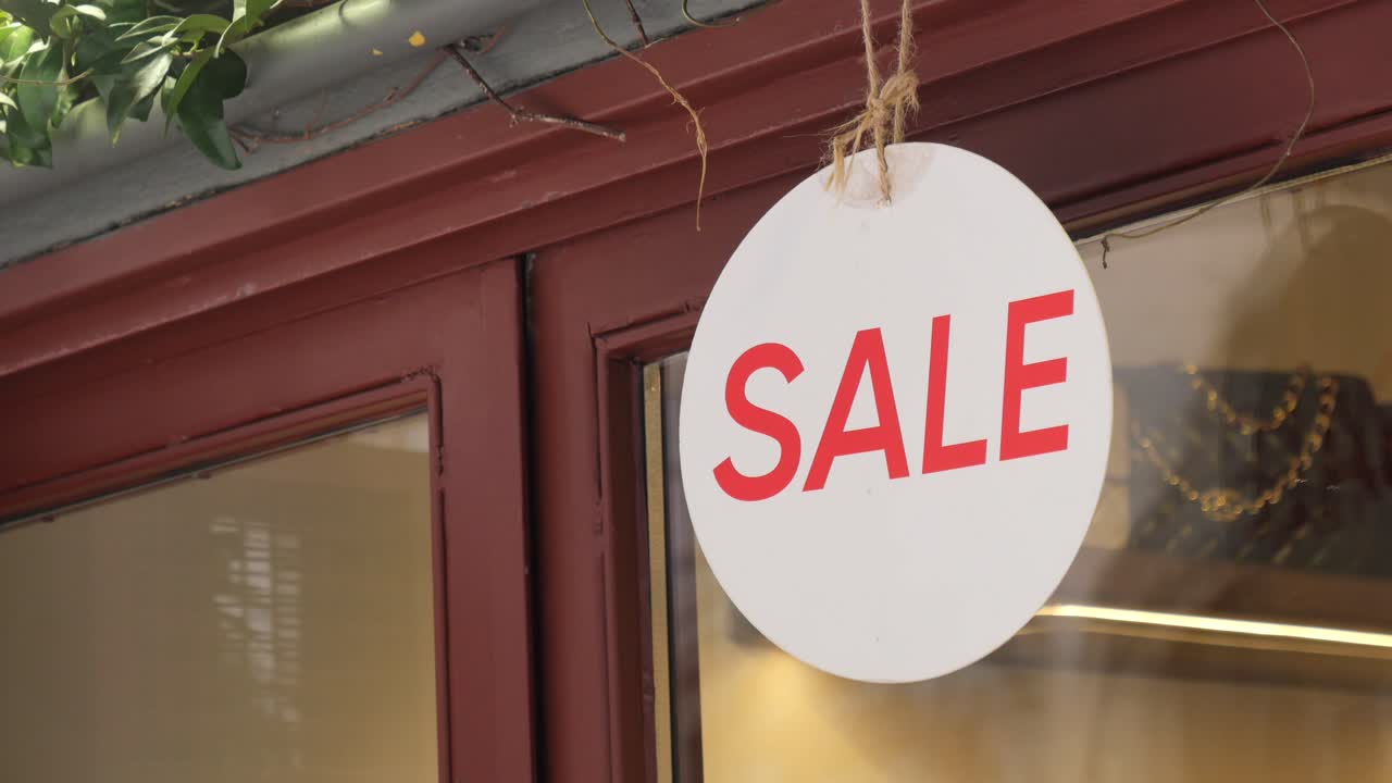 Sale Sign on Store Window