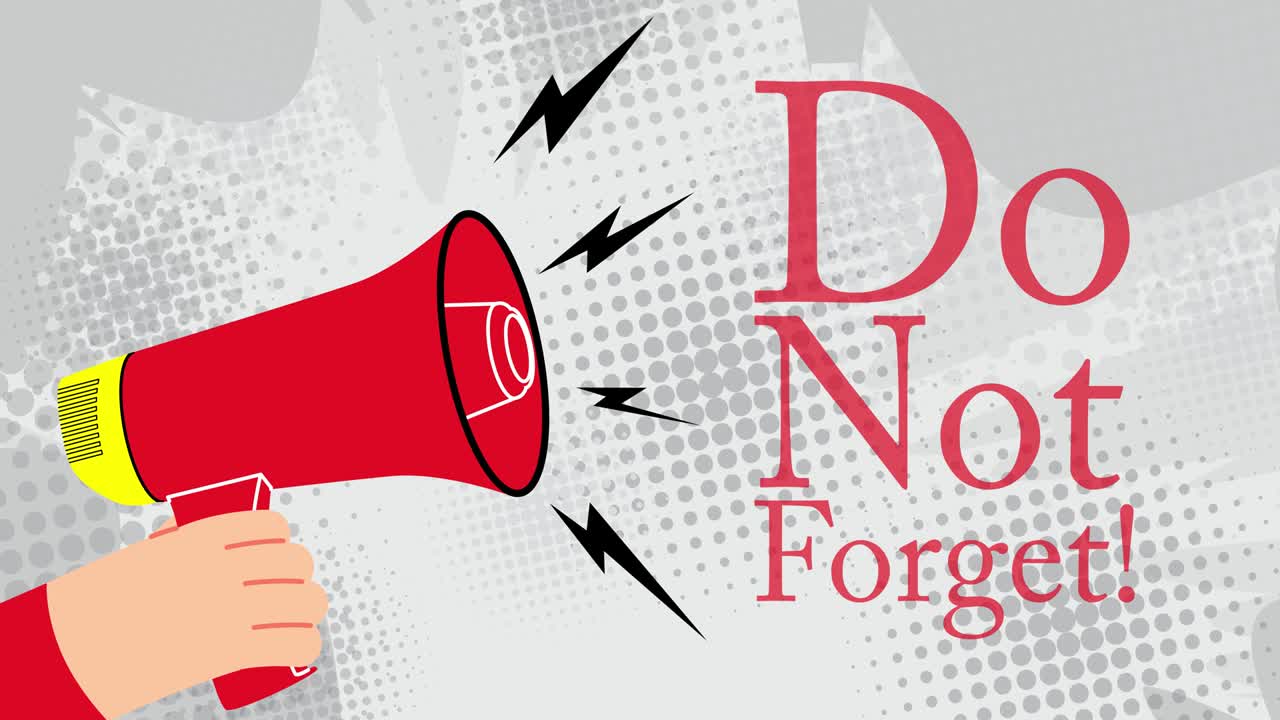 텍스트와 함께 레트로 메가폰을 잊지 마세요.