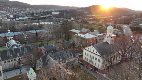 Moravian-Church,-Moravian-College-in-Bethlehem-Pennsylvania-USA