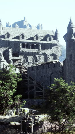 ancient stone castle ruins