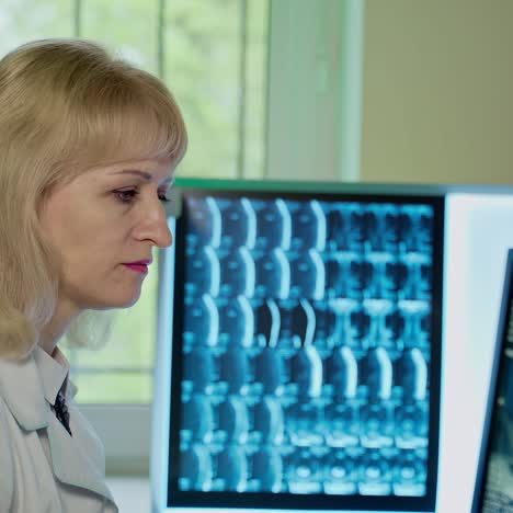 doctor analyzing x-ray