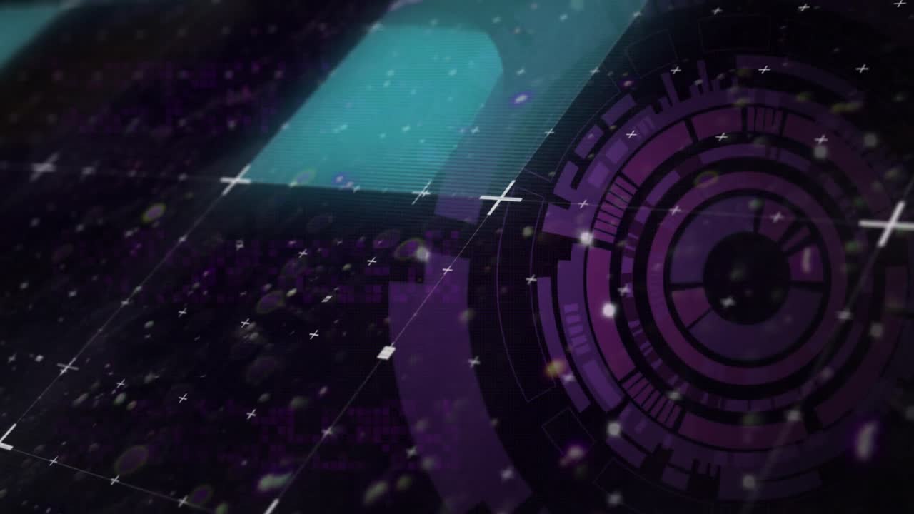 animación del procesamiento de datos sobre el escaneo del alcance