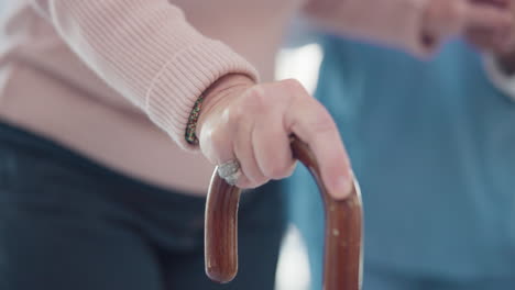 nurse, hands and old person with disability