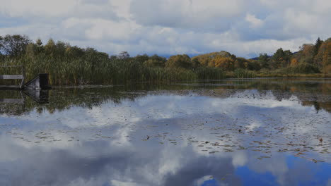 serene autumn lake reflections